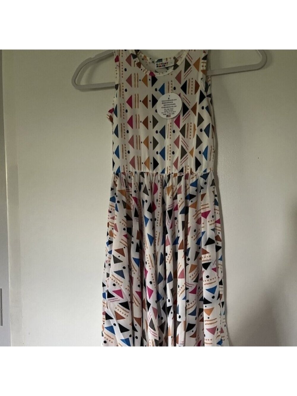 Dot Dot Smile Tank Dress Girls Size 7 Geometric Tank Dress New with tags